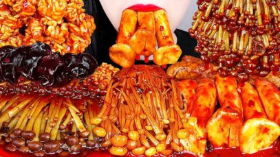ASMR SPICY MUSHROOMS MUKBANG(RECIPE) 불닭 마라 버섯모듬 먹방(레시피 포함) WITH MARA SAUCE NO TALKING EATING SOUNDS