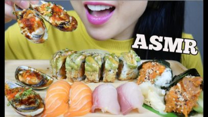 ASMR SUSHI PLATTER (EATING SOUNDS) NO TALKING | SAS-ASMR