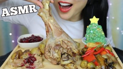 ASMR TURKEY DINNER *LEFT OVER FROM CHRISTMAS (EATING SOUNDS) NO TALKING | SAS-ASMR