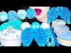 ASMR BLUE WHITE DESSERTS *파란색 포도젤리, 스노볼, 구름 마카롱, 순우유 케이크 SNOBALLS, MILK CAKE, GUMMY EATING SOUNDS 먹방