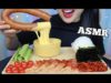 ASMR KOLBASSA SAUSAGE, CHEESE SAUCE, ENOKI KIMCHI (CRUNCHY SNAP EATING SOUNDS) NO TALKING | SAS-ASMR