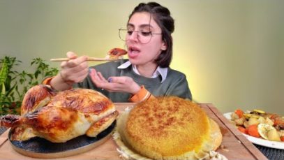 دجاج مشوي بالحليب مع رز tahdig persian riceعلى الطريقة الفارسيه / موكبانغ
