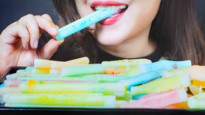 ASMR EATING FROZEN NIK L LIPS WAX CANDY CRUNCHY EATING SOUNDS | LINH-ASMR