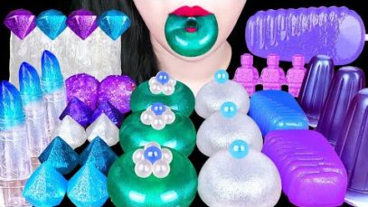 ASMR ICE CREAM JELLY, DONUT JELLY, LIPSTICK, ALOE VERA 아이스크림젤리, 도넛젤리, 먹는 립스틱, 알로에 먹방 EATING SOUNDS