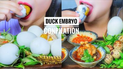 ASMR EATING DUCK EMBRYO COMPILATION EATING SOUNDS | LINH-ASMR