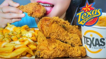 ASMR EATING TEXAS FRIED CHICKEN ,  EATING SOUNDS | LINH-ASMR
