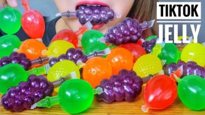 ASMR EATING TIKTOK JELLY , EATING SOUNDS | LINH-ASMR