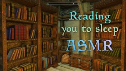 ASMR | Let me read to you ? soft Skyrim music | ear to ear whispering