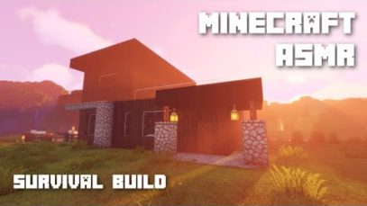 Minecraft ASMR | Building a Modern House in Survival ⛏️ | Ear to ear whispering