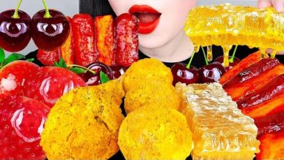 ASMR HONEYCOMB, CHEESE BALLS, CHICKEN, CANDIED FRUITS  뿌링클 치킨, 치즈볼, 벌꿀집, 탕후루먹방 EATING SOUNDS MUKBANG