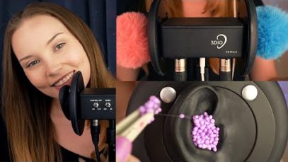 ASMR Satisfying Ear Triggers ? (Massage, Cleaning, Glue Peeling, Floam)