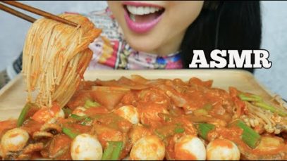 ASMR SEAFOOD GLASS NOODLES + ENOKI MUSHROOMS (EATING SOUNDS) NO TALKING | SAS-ASMR