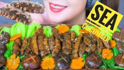 ASMR EATING SEA CUCUMBER WITH OYSTER SAUCE X MUSHROOM , EATING SOUNDS | LINH-ASMR