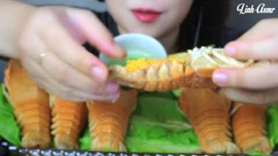 ASMR EATING SLIPPER LOBSTER , EATING SOUNDS | LINH-ASMR