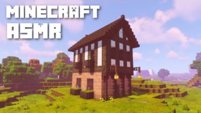 ASMR | How to build an easy Minecraft Tudor house! ? Ear to ear whispering