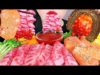 ASMR RAW SEAFOOD MUKBANG 해산물 먹방 RAW FISH SEA CUCUMBER, SEA PINEAPPLE 가오리회, 해삼, 멍게 EATING SOUNDS