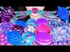 GALAXY DESSERTS 갤럭시 디저트 먹방 MUKBANG 갤럭시 대왕젤리, 파란색 틱톡젤리, 우주 로프젤리 PURPLE BOBA, BLUE JELLY EATING SOUNDS