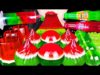 Watermelon Food Dessert Mukbang 수박젤리 먹방 WATERMELON JELLO SHOOTER, EDIBLE CUPS, JELLY EATING SOUNDS