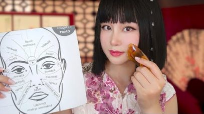 *ASMR* Chinese Guasha and Facemap for Relaxation