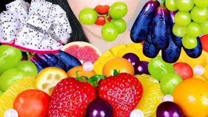 ASMR EXOTIC FRUITS PLATTER 과일 먹방 STRAWBERRY, WATERMELON, DRAGON FRUITS, MANGO, GRAPE EATING SOUNDS