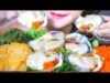 ASMR SASHIMI (RAW OYSTERS,  RAW HAIR CLAM, TOBIKO EGGS, SEA GRAPES) EATING SOUNDS | LINH-ASMR