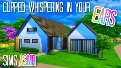 ASMR | SUPER close CUPPED whispers in your ears ? Ultra modern Sims house build
