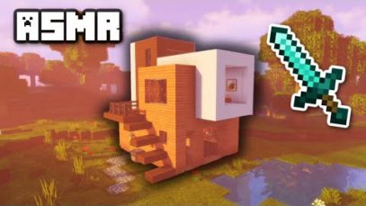 Minecraft ASMR | Building a Modern Multiplayer House ⛏️ Close up whispers & Minecraft music