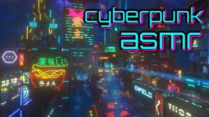 Super relaxing ASMR | I take you on a rainy drive in a Cyberpunk City ? Cloudpunk