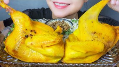 ASMR PEPPER CORN AND SALT-BREWED CHICKEN , EATING SOUNDS | LINH-ASMR