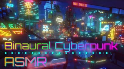 Brain melting ASMR ✨ Cupped whispering in a rainy Cyberpunk City ? Cloudpunk