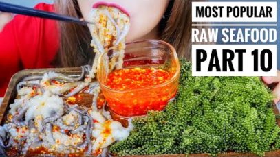 ASMR MOST POPULAR RAW SEAFOOD ON MY CHANNEL PART 10 | LINH-ASMR