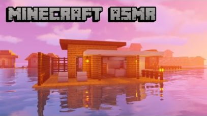 Minecraft ASMR | Building a floating coral reef base ?