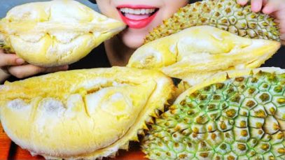 ASMR FROZEN DURIAN (DURIAN ICE CREAM) , EATING SOUNDS | LINH-ASMR