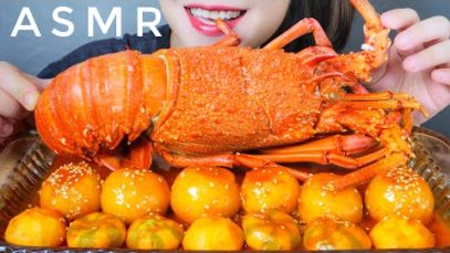 ASMR GIANT LOBSTER X HOMEMADE RICE CAKE BALL , EATING SOUNDS | LINH-ASMR