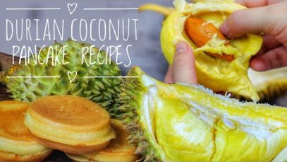 ASMR HOW TO MAKE DURIAN COCONUT PANCAKE , COOKING SOUNDS | LINH-ASMR