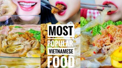 ASMR MOST POPULAR VIETNAMESE FOOD ON MY CHANNEL , EATING SOUNDS |  LINH ASMR