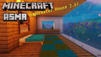 Minecraft ASMR | Building a Modern Underwater House ? Cupped ear to ear whispering
