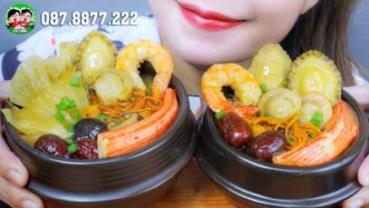 ASMR SHARK’S FIN SEAFOOD SOUP , ABALONE ENERGY SOUP , EATING SOUNDS | LINH-ASMR