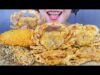 ASMR FRIED SOFT SHELL CRAB X CHEESE CORN DOG , EATING SOUNDS | LINH-ASMR