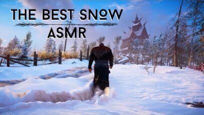 ASMR | The BEST crunchy snow sounds + my best ear to ear whispering ❄️ AC Valhalla