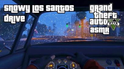 GTA ASMR | Taking you for a snowy drive ?️ Extreme ear to ear whispering & car sounds