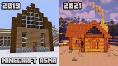 Minecraft ASMR ❄️ Rebuilding my old Winter Cabin ? Two years later!