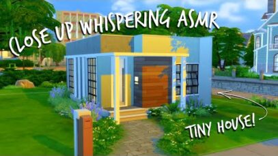 Sims ASMR | Building and decorating a tiny house (with CC!) ? Close up whispering