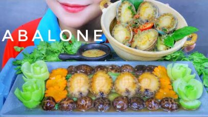 ASMR ABALONE IN OYSTER SAUCE X STEAMED ABALONE WITH LEMONGRASS , EATING SOUNDS | LINH-ASMR