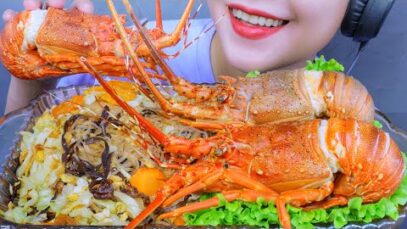 ASMR BOILED LOBSTER WITH GLASS NOODLES EATING SOUNDS | LINH-ASMR