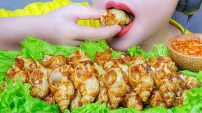 ASMR Bulot Escargot in shrimp salt sauce , eating sounds | LINH-ASMR