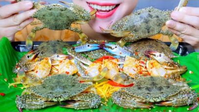ASMR EATING SHAKED RAW CRAB X CALAMANSI FISH SAUCE, EATING SOUNDS | LINH-ASMR