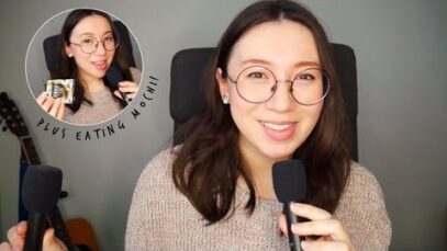 ASMR | EXTREME EAR CLOSE UP ? Ear to ear Binaural & Inaudible whispers + mochi eating