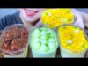 ASMR MOUSSE CAKE BOXES ( TRIAMISU , MELON , MANGO) EATING SOUNDS | LINH-ASMR