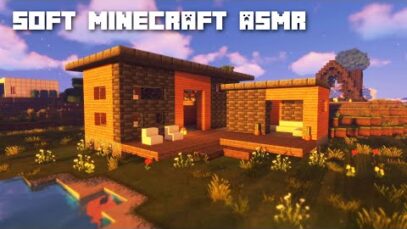Minecraft ASMR | Building a Modern Tiny House ? with a soft and gentle voice for sleep & relaxation